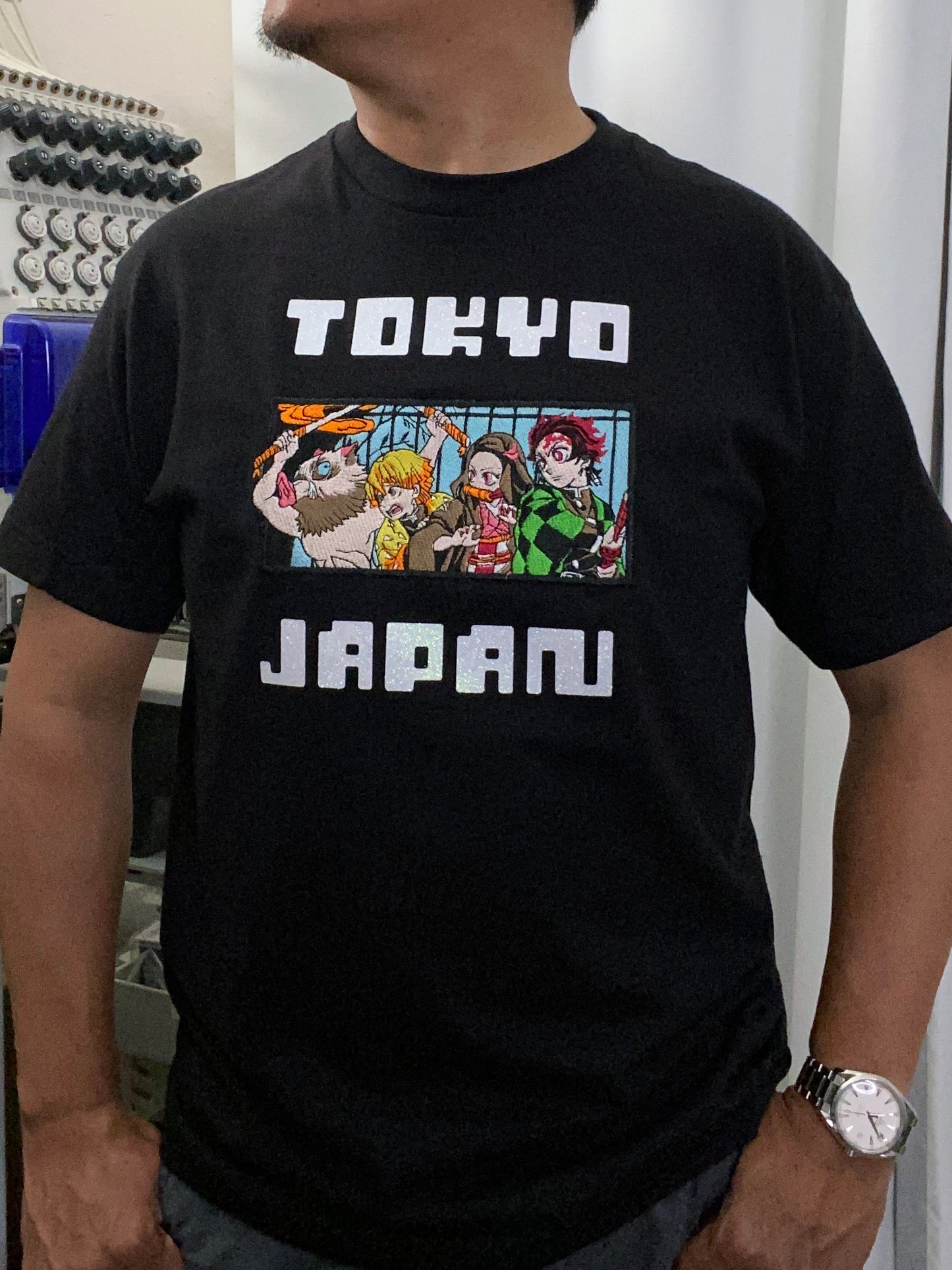 Custom Anime Embroidered T-shirt